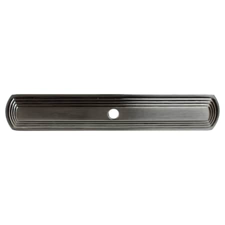 Gliderite Hardware 6 in. Satin Nickel Narrow Rounded Cabinet Backplate - 1079-SN, 10PK 1079-SN-10
